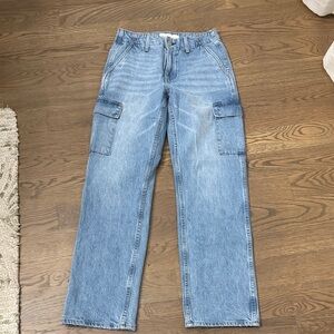 ARITZIA Denim Forum Light Blue Relaxed Jeans